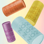 Load image into Gallery viewer, Angled floating image of Nözscreen in colors blue, yellow, orange and purple on gradient background
